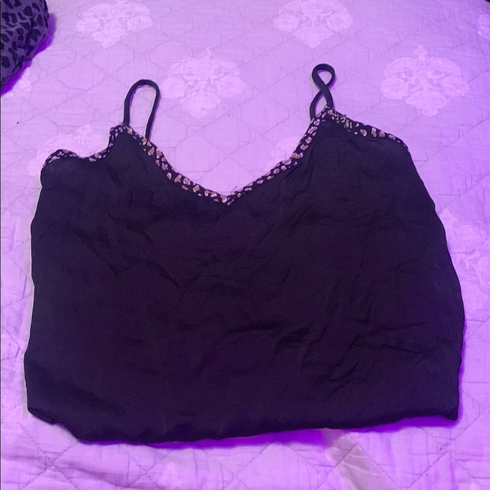 Kori Black Embellished Crop Camisole
